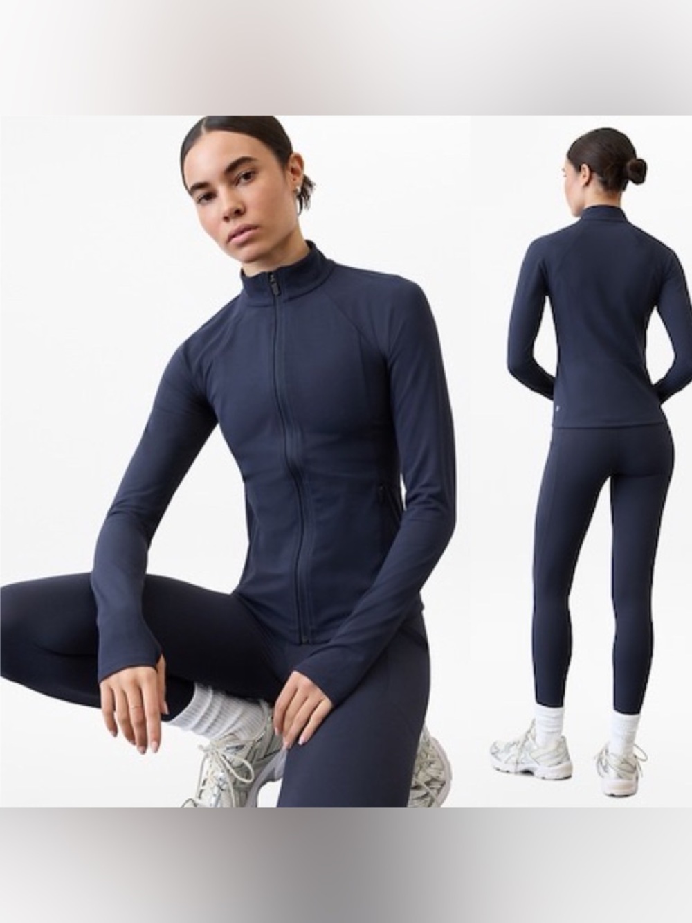 Athleta Salutation Jacket 2.0 in Navy sz M